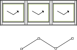 illustration of a 3 panel aluminium folding or stacker window